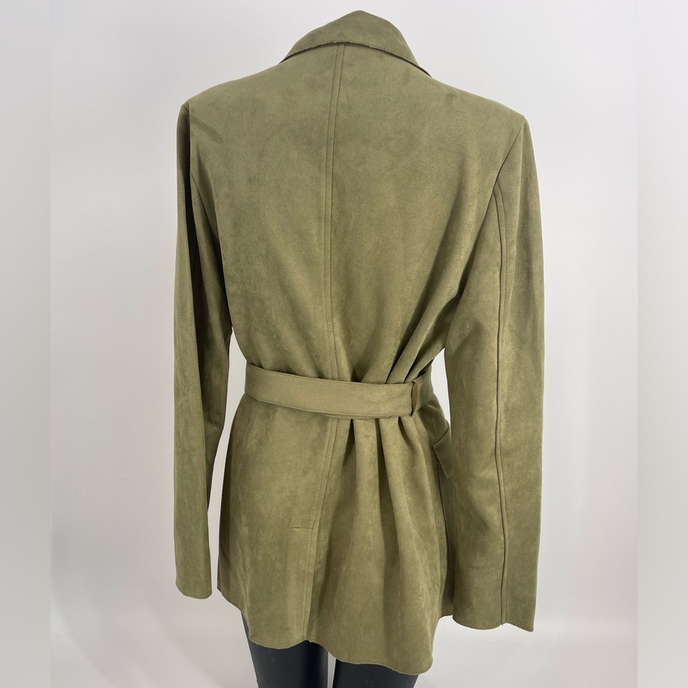 Olive Solitaire Belted Jacket (B41#2) - Picture 4 of 11